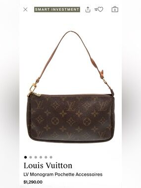 Louis Vuitton Monogram Pochette Accessoires Vintage ✨ with COA